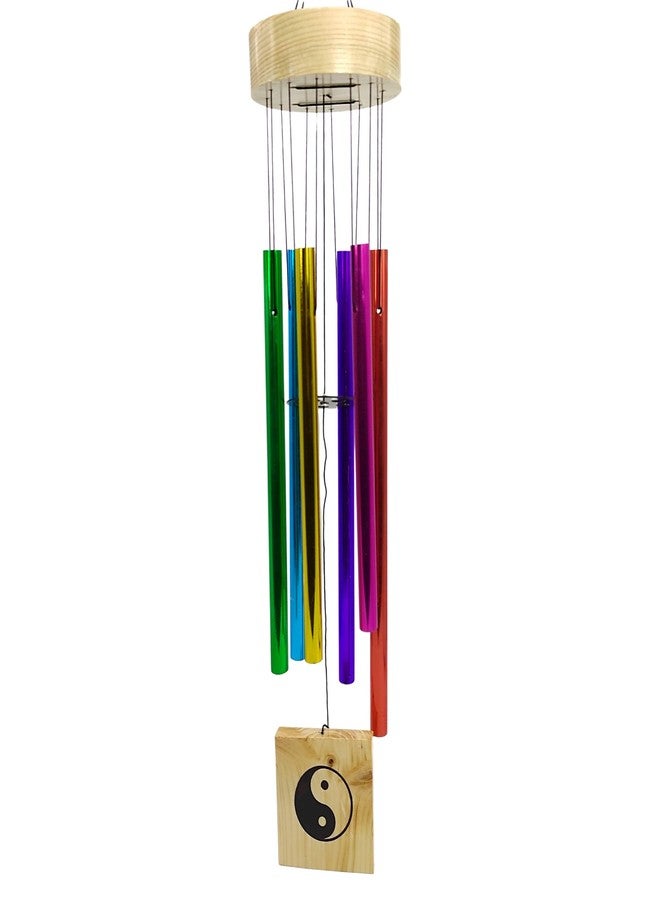 Plus Value Wind Chimes for Home Decoration Balcony Decor Positive Energy Positivity Good Vibes for Bedroom Balcony Garden Peaceful Soothing Sound Gifting (6 Rods, Multicolor) - Image 4